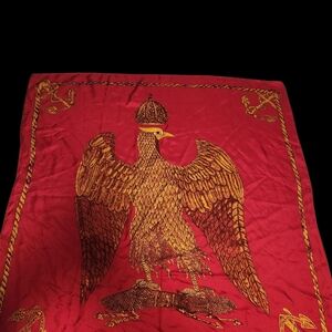 Luxurious Red and Gold Scarf with Regal Design